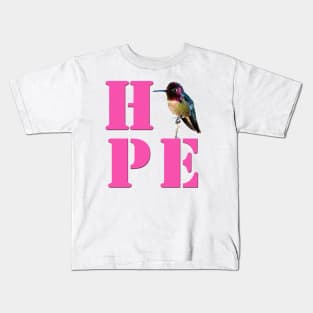 HOPE - Anna's Hummingbird Photo Kids T-Shirt